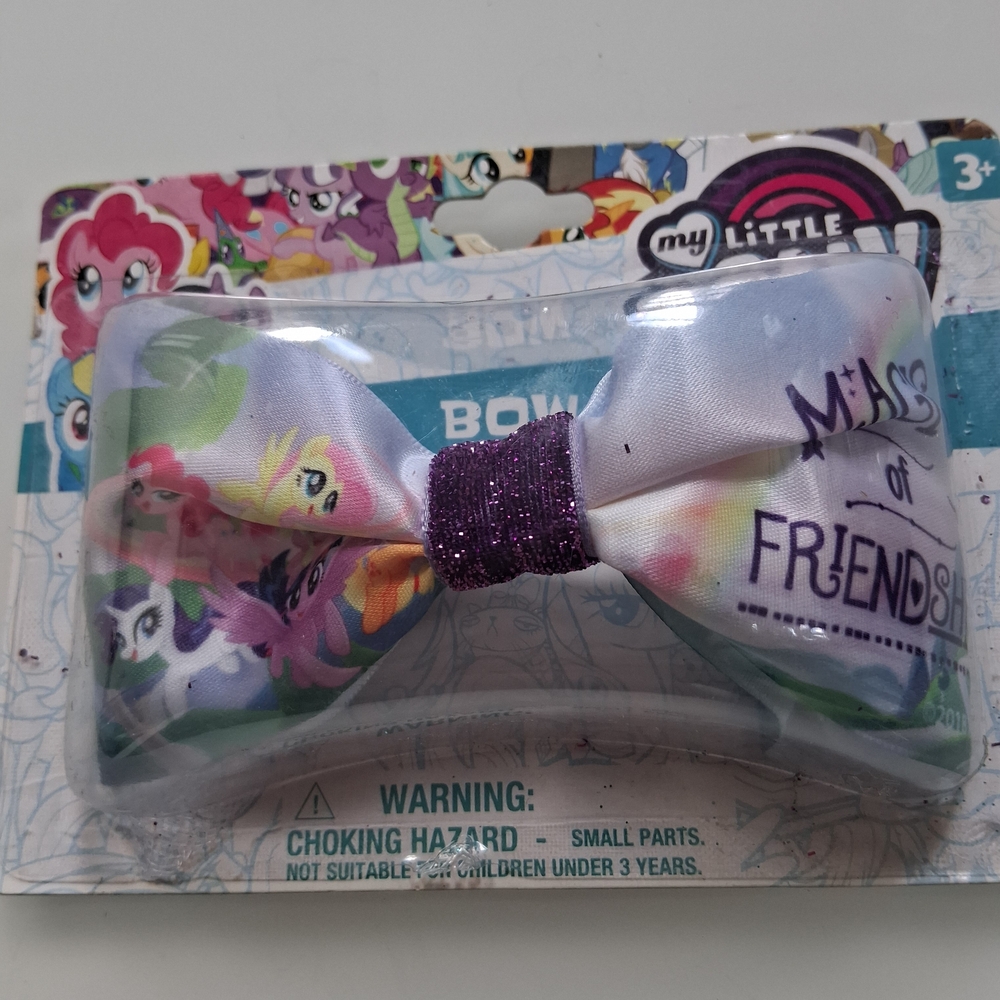 My Little Pony Hair Bow with Purple Glitter